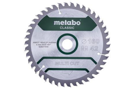 Saw blade "multi cut - classic", 160x20 Z42 FZ/TZ 5° (628277000)