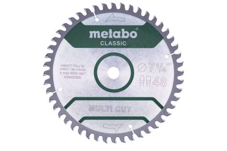 Saw blade "multi cut - classic", 7.25x0.625 Z48 FZ/TZ 5° /B (628420000) 