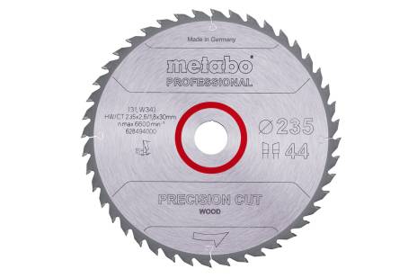 Saw blade "precision cut wood - professional", 235x30, Z44 WZ 15° (628494000) 