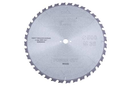 Saw blade "power cut wood - classic", 500x30 Z36 TZ 15° (628649000) 