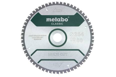 Saw blade "multi cut - classic", 254x30 Z60 FZ/TZ 5°neg (628285000) 
