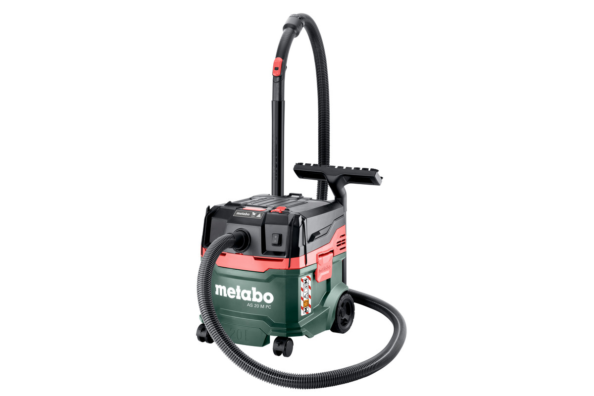 Aspirateur de chantier 1200W Classe L 20 litres AS 20 L - 602012000 - Metabo