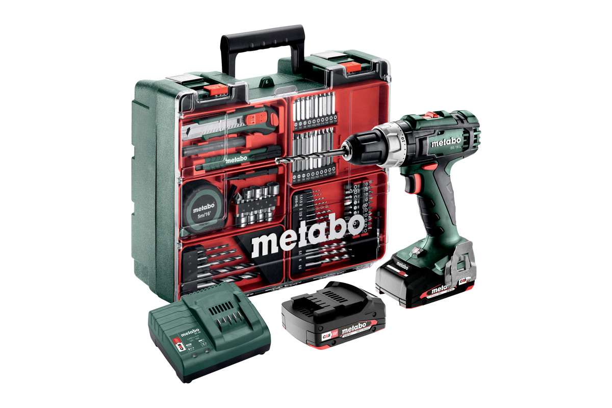 Bs 18 L Set 602321870 Cordless Drill Screwdriver Metabo Power Tools