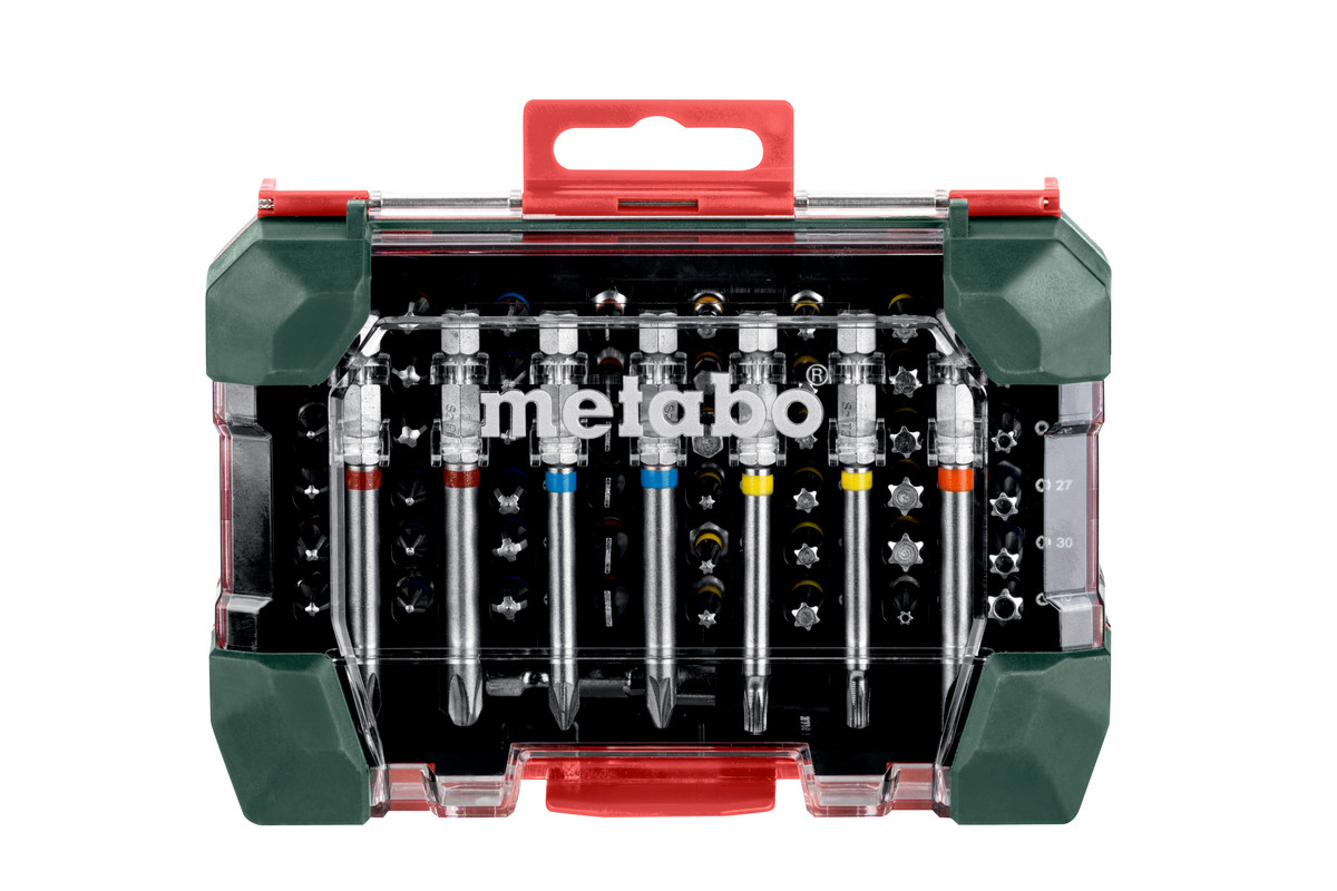 Metabo Bit-Box Bit Set Bits PZ PH Torx SL H mit Bithalter 56-teilig 626702000 