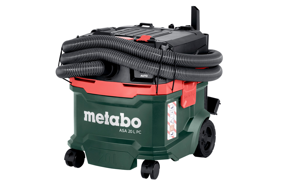 Aspirateur de chantier 1200W Classe L 20 litres AS 20 L - 602012000 - Metabo