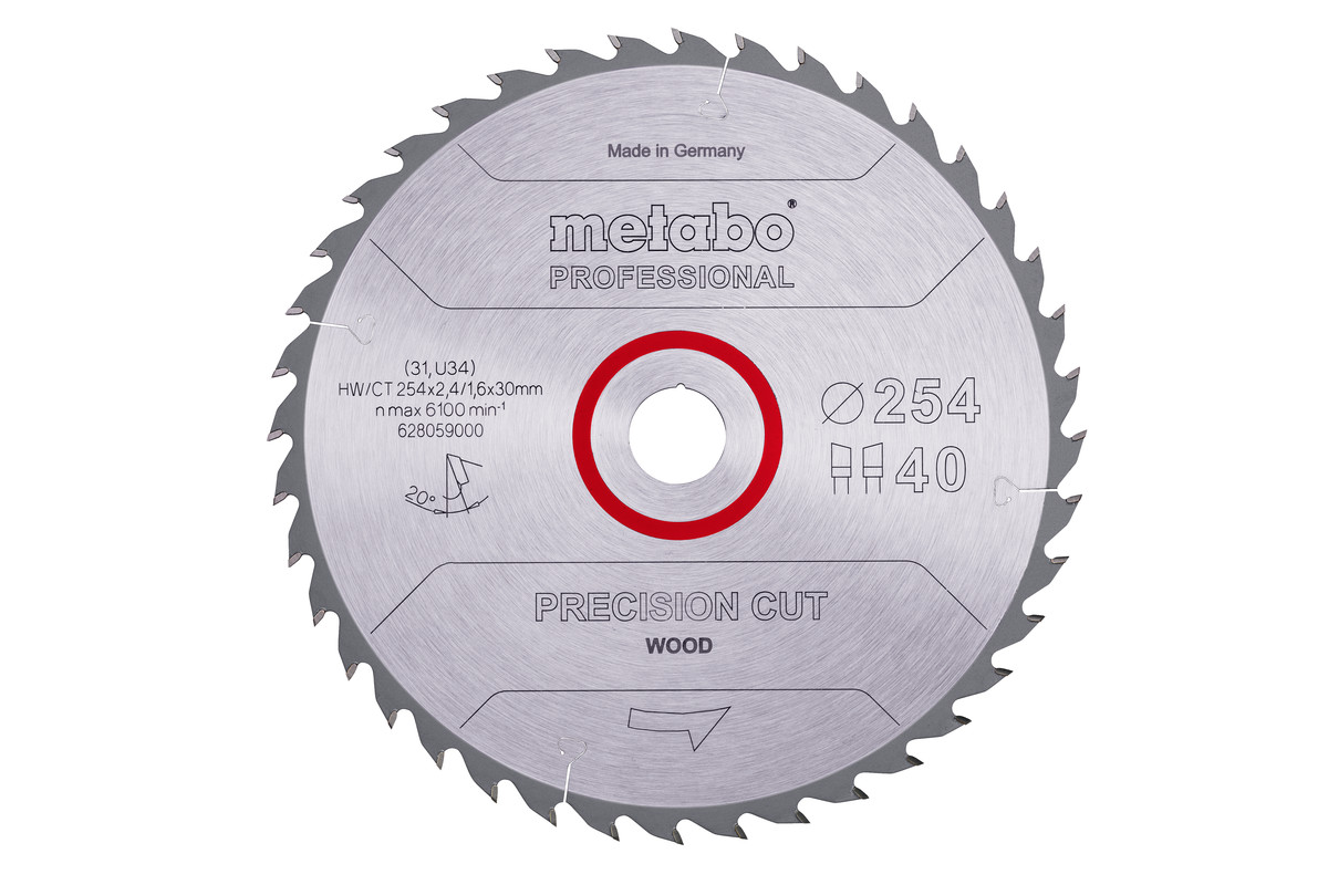 Pilový kotouč "precision cut wood - professional", 254x30, Z40 WZ 20° (628059000) 