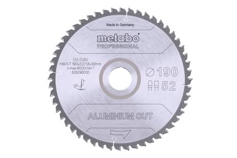 Pilový kotouč „aluminium cut – professional“, 190x30 Z52 FZ/TZ 5°neg (628296000) 