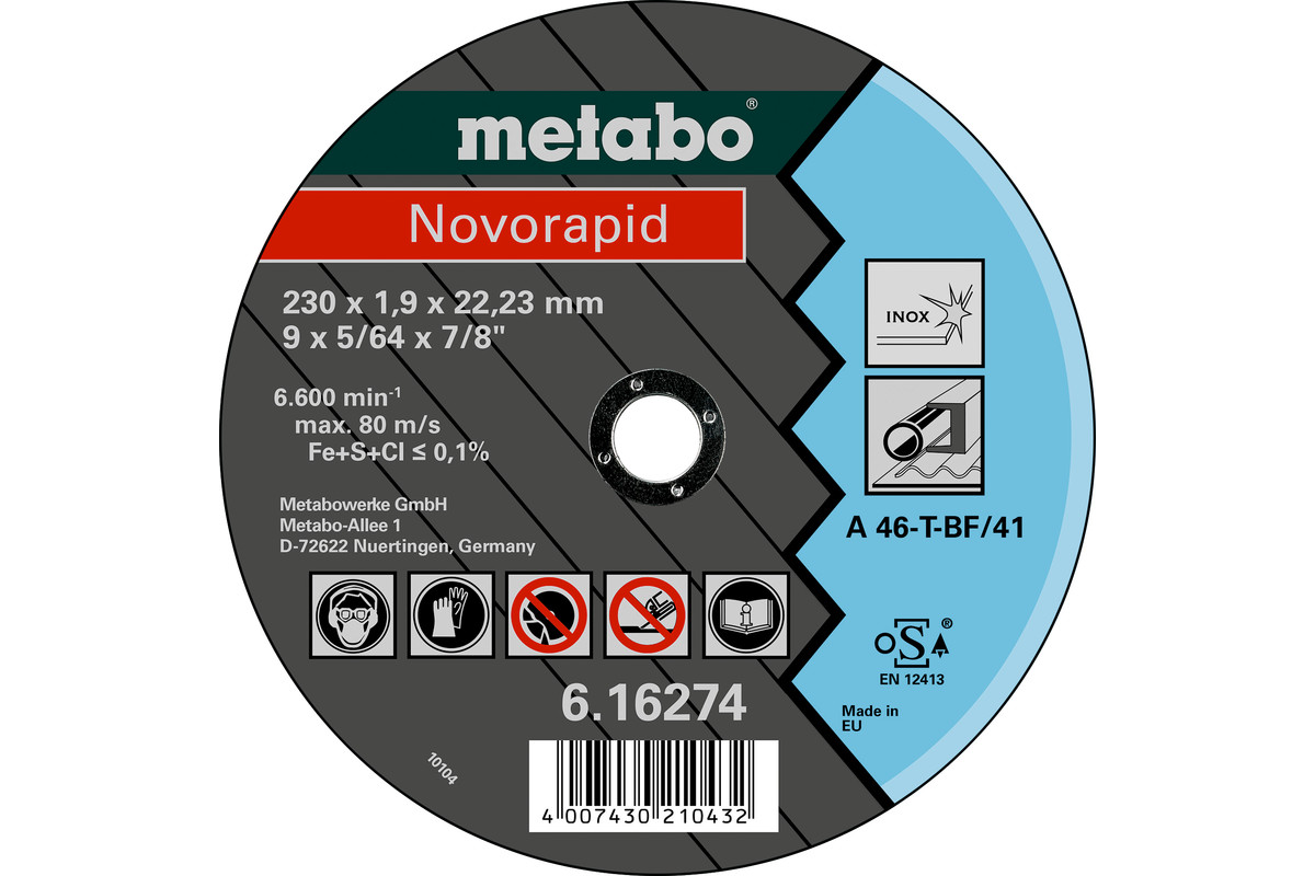 Novorapid 230 x 1,9 x 22,23 mm, Inox, TF 41 (616274000) 