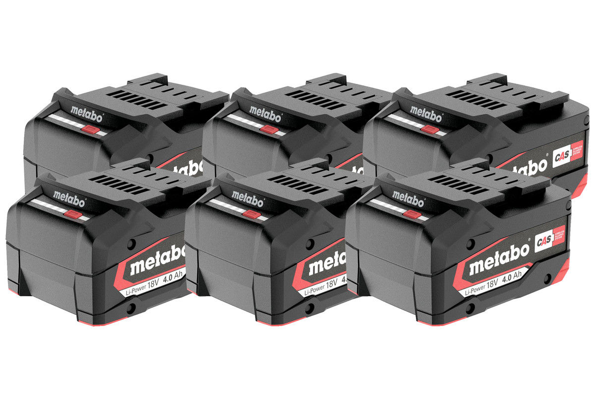 6x Li-Power batteri 18 V - 4,0 Ah (625151000) 