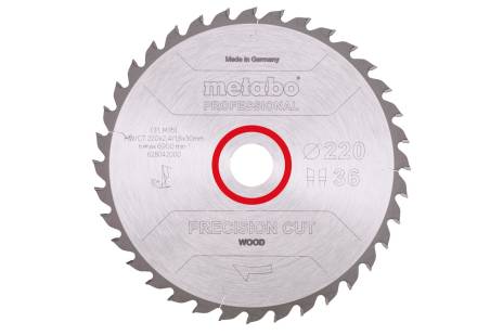 Savklinge "precision cut wood - professional", 220x30, Z36 WZ 10° (628042000) 