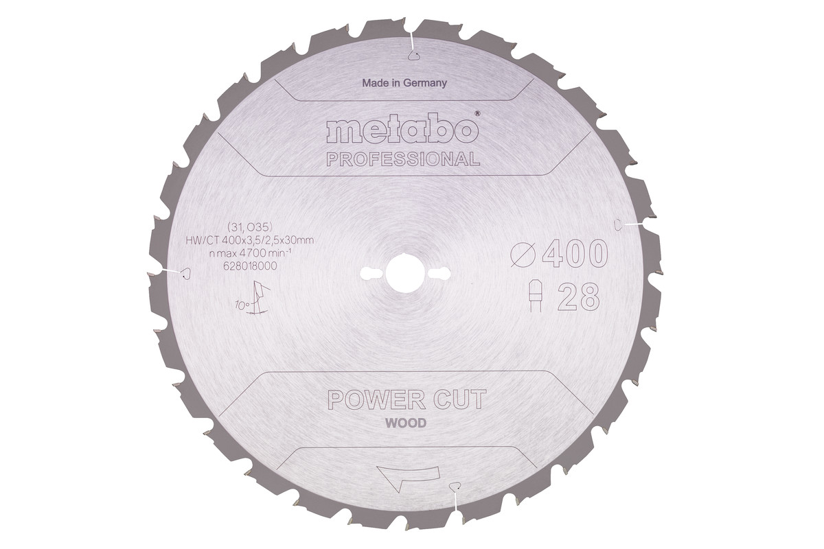 Saeleht "Power cut wood - professional", 400x30 Z28 TZ 10° (628018000) 