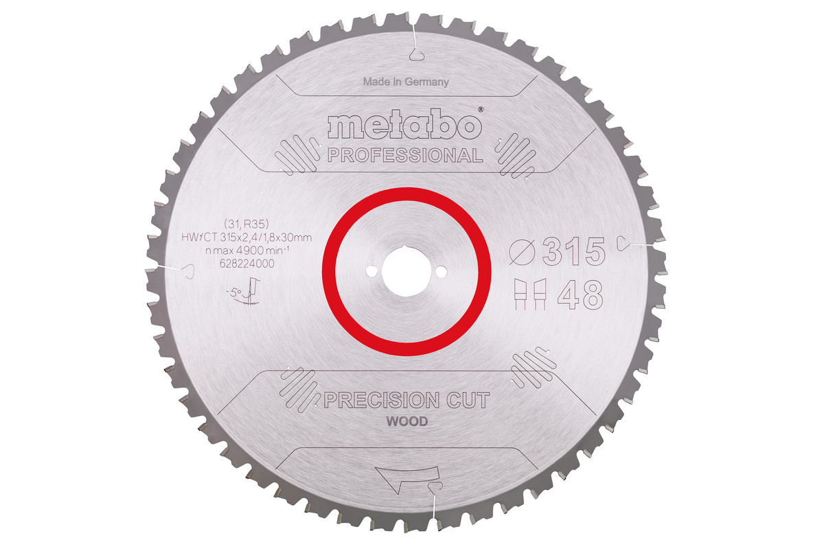 Saeleht "precision cut wood - professional", 315x30, Z48 WZ 5° neg. (628224000) 