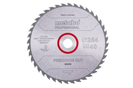 Saeleht "precision cut wood - professional", 254x30, Z40 WZ 20° (628059000) 