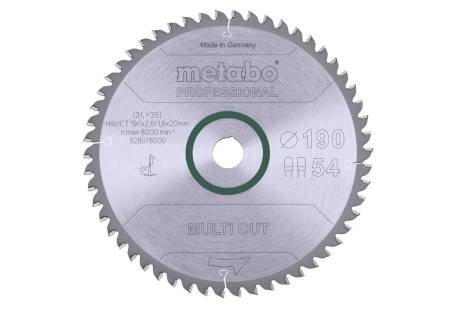 Saeleht "multi cut - professional", 190x20, Z54 FZ/TZ 5°neg. (628076000) 