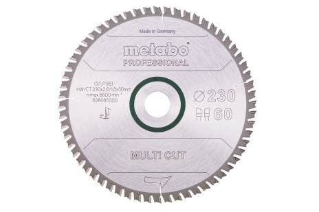 Saeleht "multi cut - professional", 230x30, Z60 WZ 5° (628085000) 