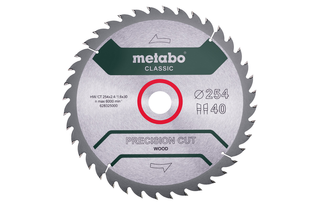 Lame de scie « precision cut wood - classic », 254x30, Z40 WZ 20° /B (628326000) 