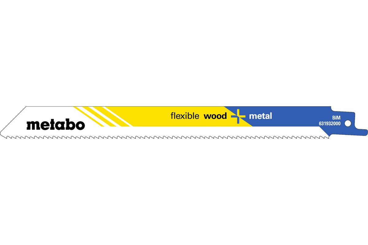 5 lames de scie sabre « flexible wood + metal » 200 x 0,9 mm (631932000) 