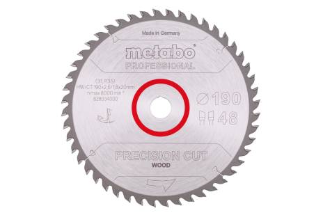 Lame de scie « precision cut wood - professional », 190x20, Z48 WZ 10° (628034000) 