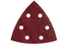 5 feuilles abrasives auto-agrippantes 93 x 93 mm, P 60, B+M, pour ponceuse à patin triangulaire (624941000) 