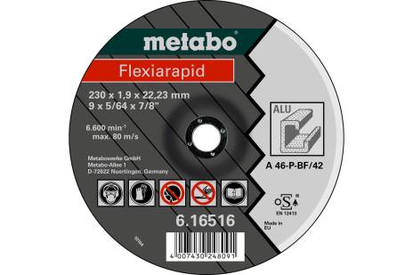 Flexiarapid 230 x 1,9 x 22,23 mm, alumínium, TF 42 (616516000) 
