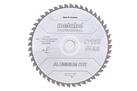Fűrészlap "aluminium cut - professional", 165x20 Z48 FZ/TZ 5°neg (628276000)