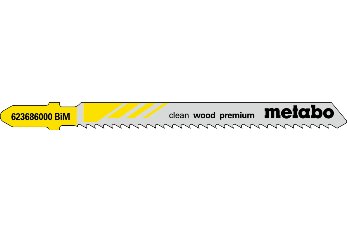 5 lame per seghetti alternativi "clean wood premium" 74/ 2,5 mm (623686000) 