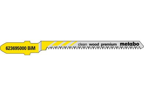 5 lame per seghetti alternativi "clean wood premium" 57/ 1,4 mm (623695000) 