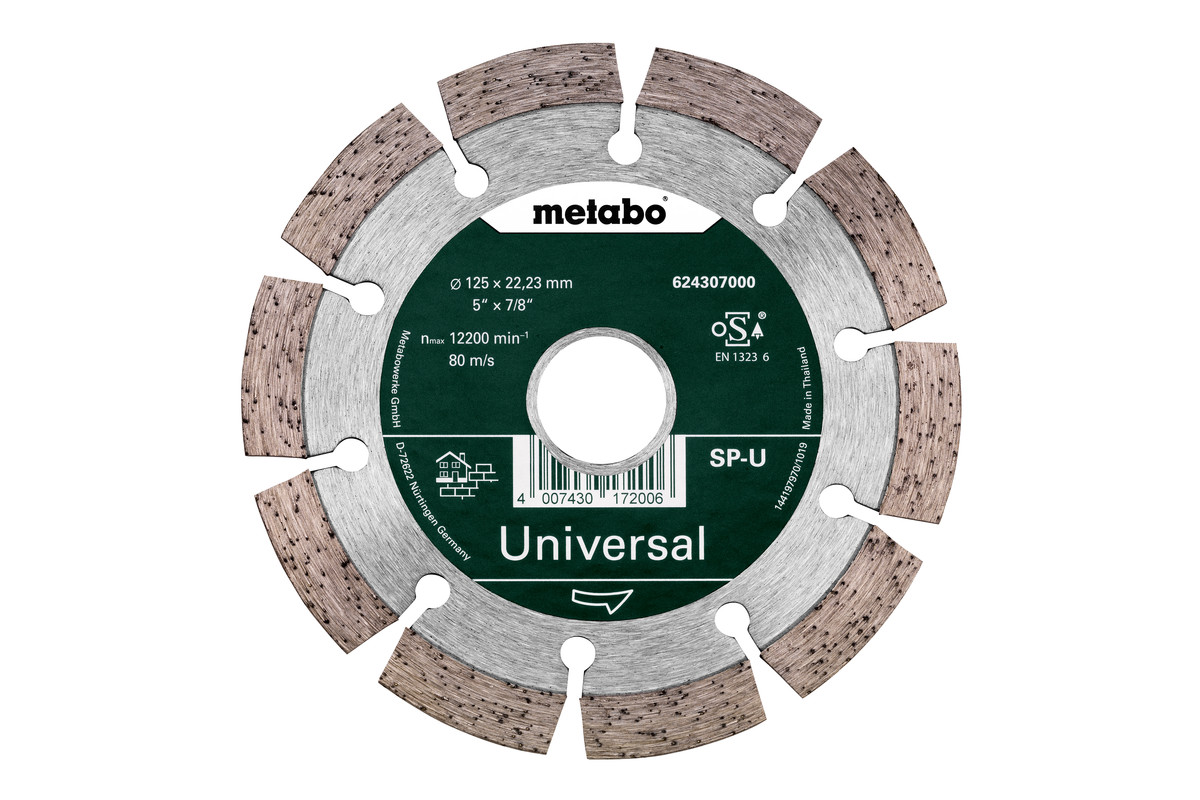 Deimantinis pjovimo diskas, SP - U, 125x22,23 mm (624307000) 