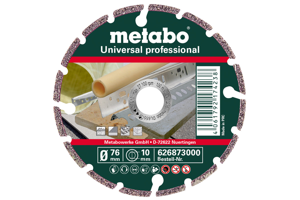 Deimantinis pjovimo diskas, 76x10,0mm, „UP“, universalus „professional“ (626873000) 
