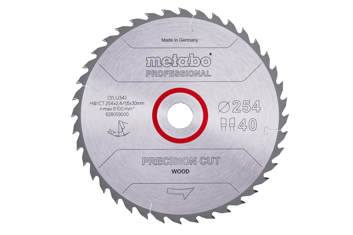 Pjovimo diskas „precision cut wood - professional“, 254x30 Z40 WZ 20° (628059000) 