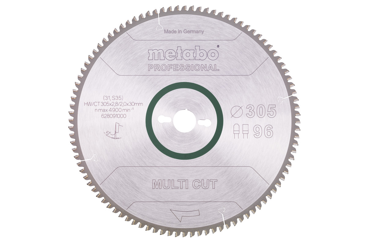 Pjovimo diskas „multi cut - professional“, 305x30, Z96 FZ/TZ, 5°neg. (628091000) 