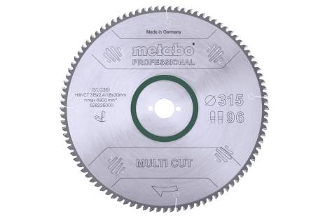 Pjovimo diskas „multi cut - professional“, 315x30, Z96 FZ/TZ, 5°neg. (628226000) 