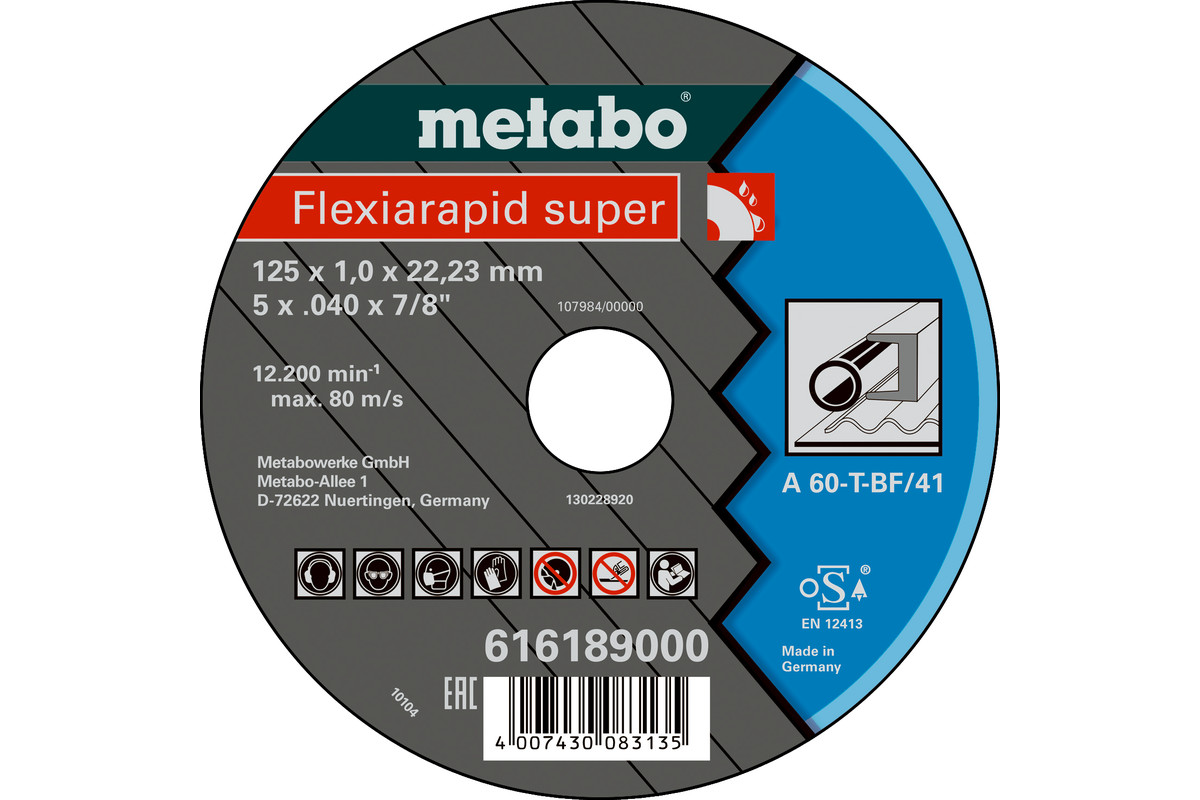 Flexiarapid super 125x1,0x22,23 staal, TF 41 (616189000) 