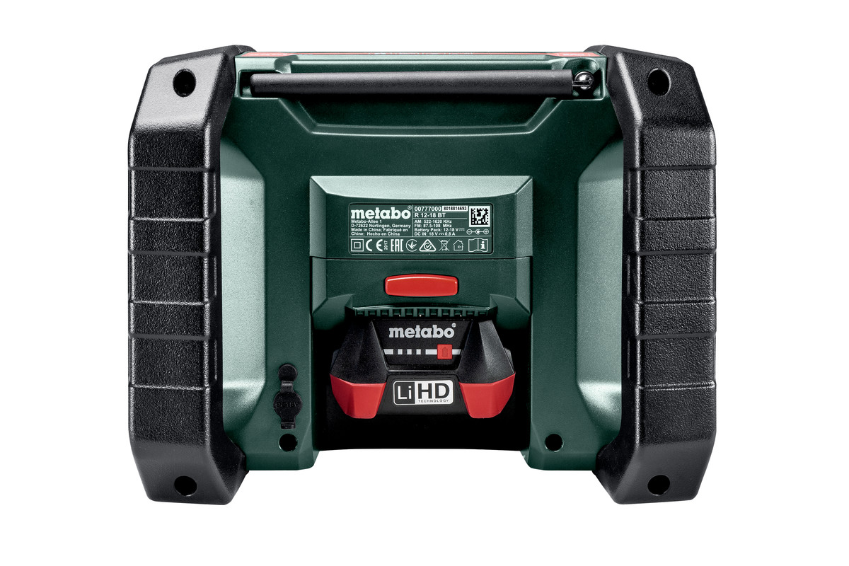 R 12-18 DAB+ BT Accu-bouwradio Metabo Elektrisch gereedschap