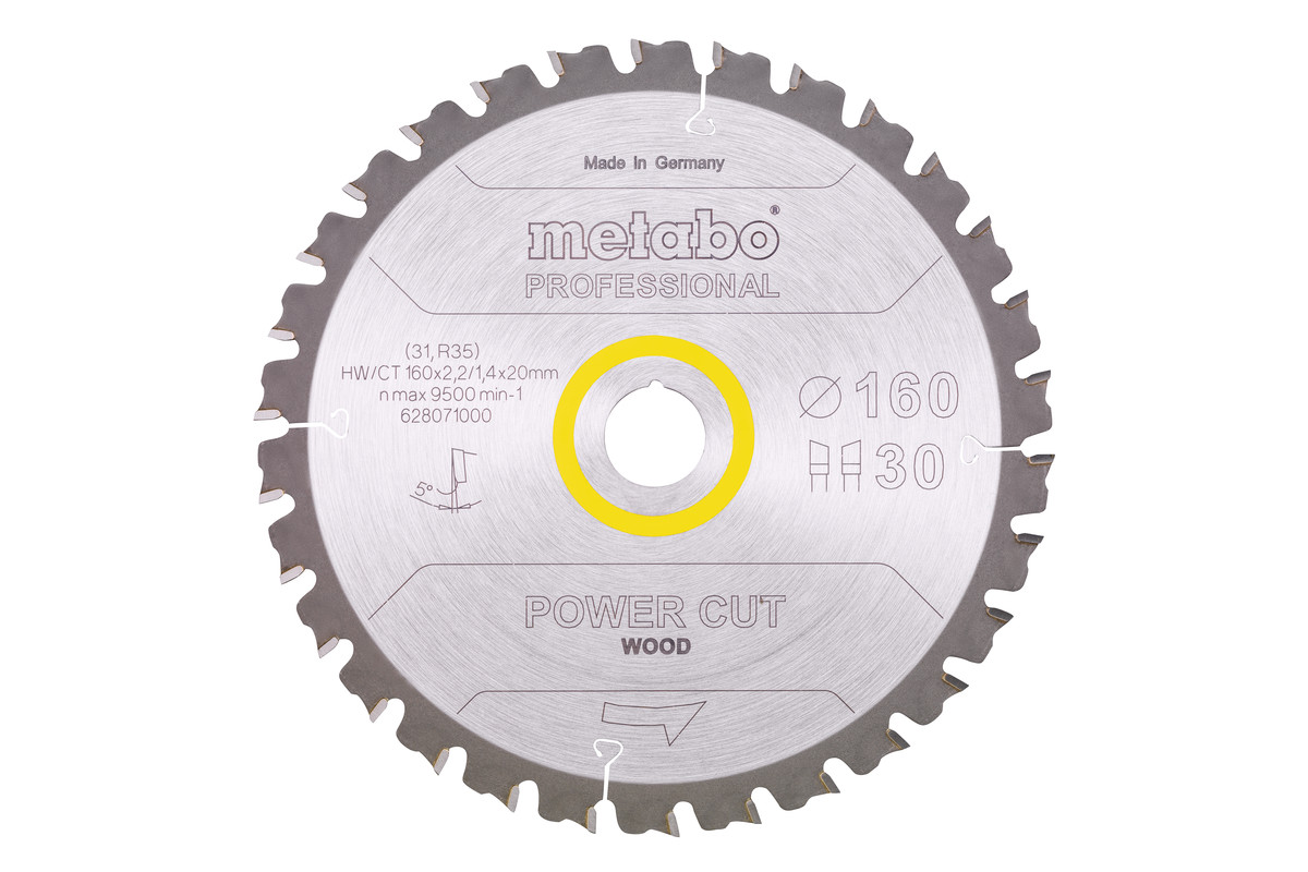 Saw blade "power cut wood - professional", 160x20, Z30 WZ 5° (628071000) 