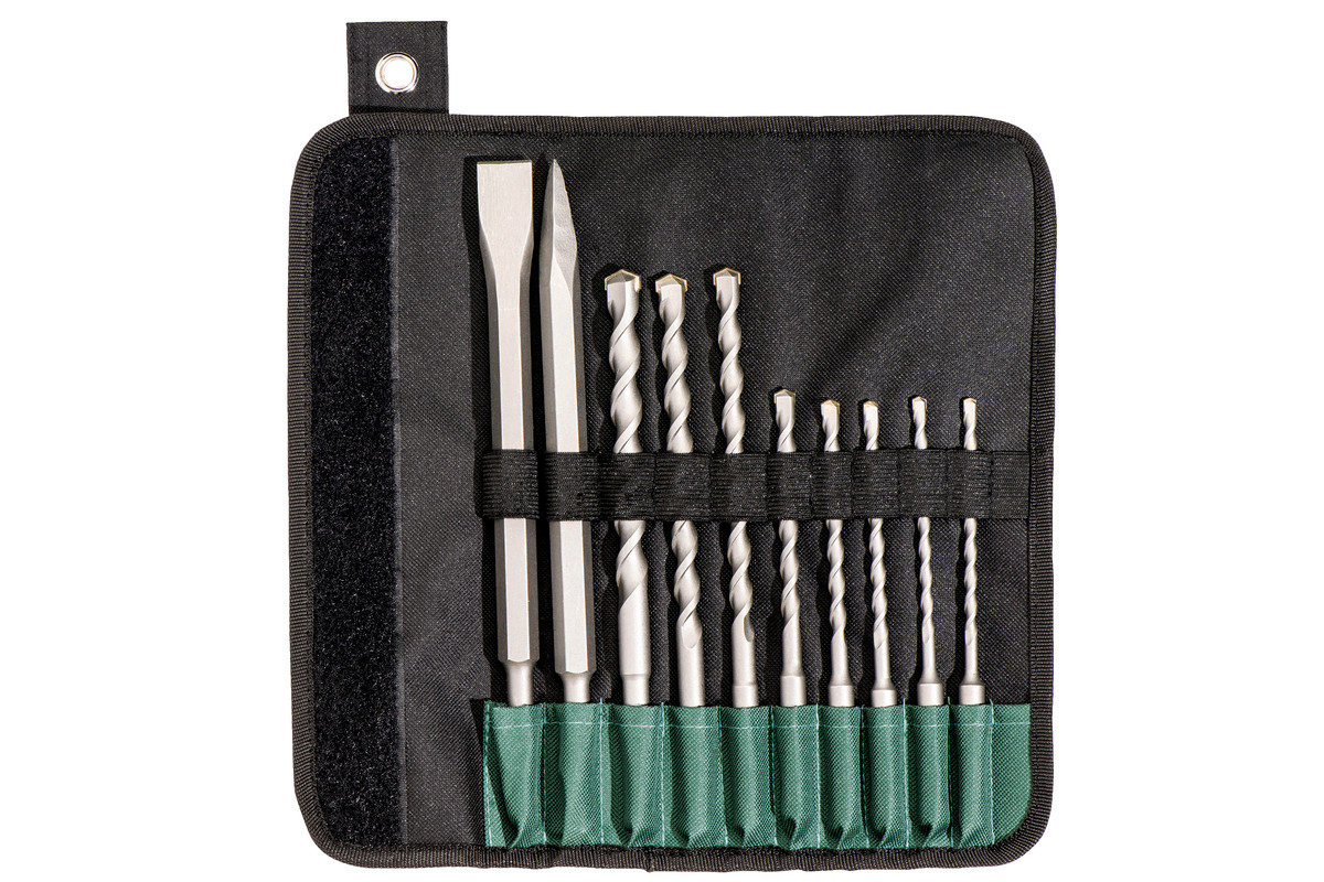 SDS-plus drill bit / chisel set , "SP", 10 pieces (630824000) 