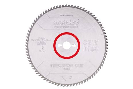 Saw blade "precision cut wood - professional", 315x30, Z84 WZ 10° (628058000) 