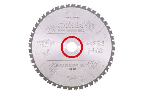 Saw blade "precision cut wood - professional", 254x30, Z48 WZ 5° neg. (628221000) 