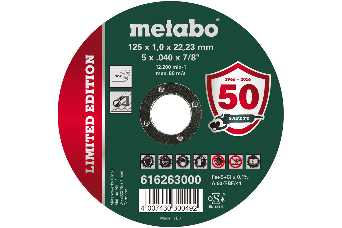 Metabo Limited Edition 125 x 1,0 x 22,23 Inox, TF 41 616263000