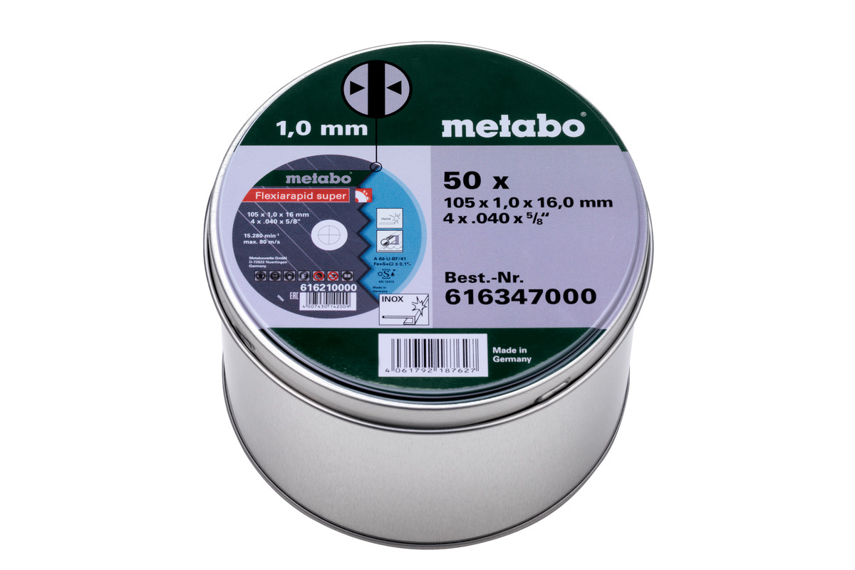 Metabo 50 Flexiarapid super 105x1,0x16,0 Inox, TF 41 616347000