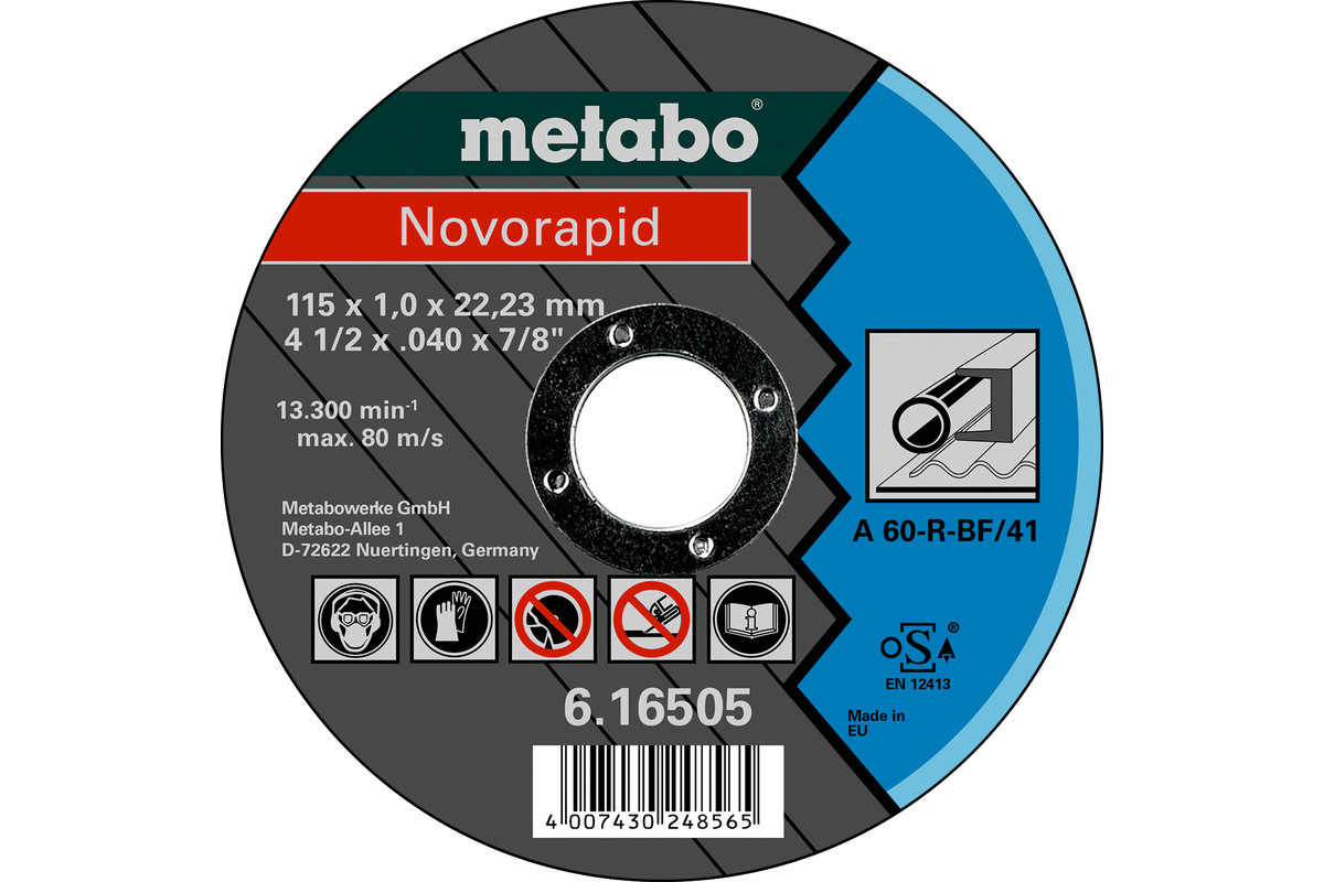 Metabo Novorapid 115 x 1,0 x 22,23 mm, oceľ, TF 41 616505000