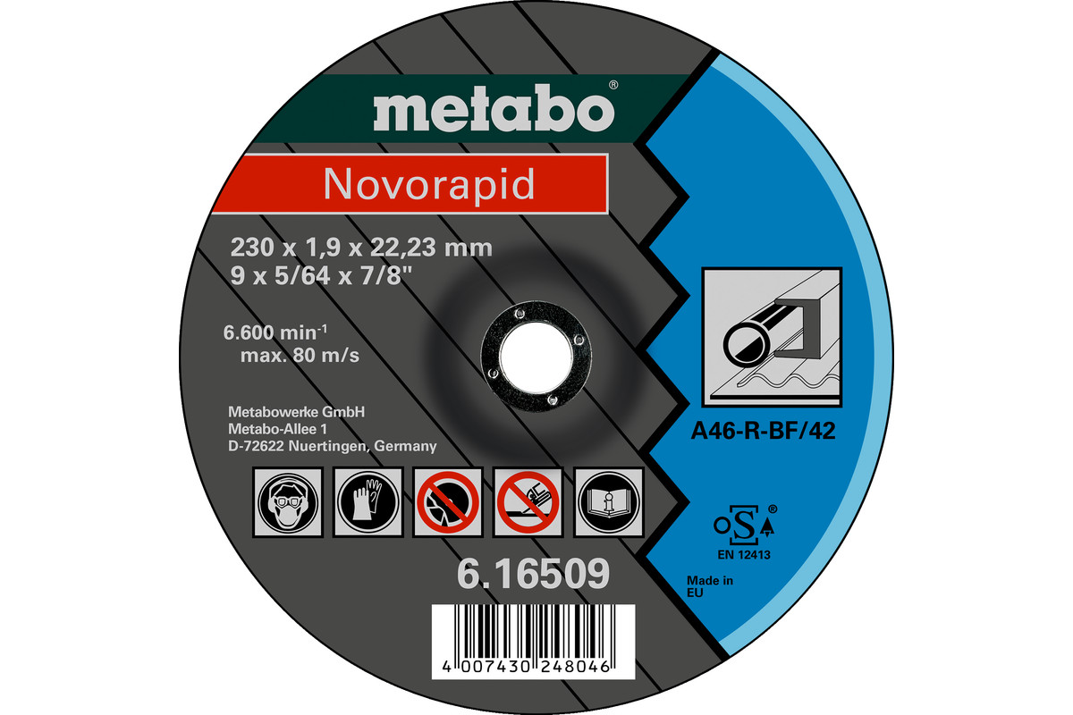 Metabo Novorapid 230 x 1,9 x 22,23 mm, oceľ, TF 42 616509000