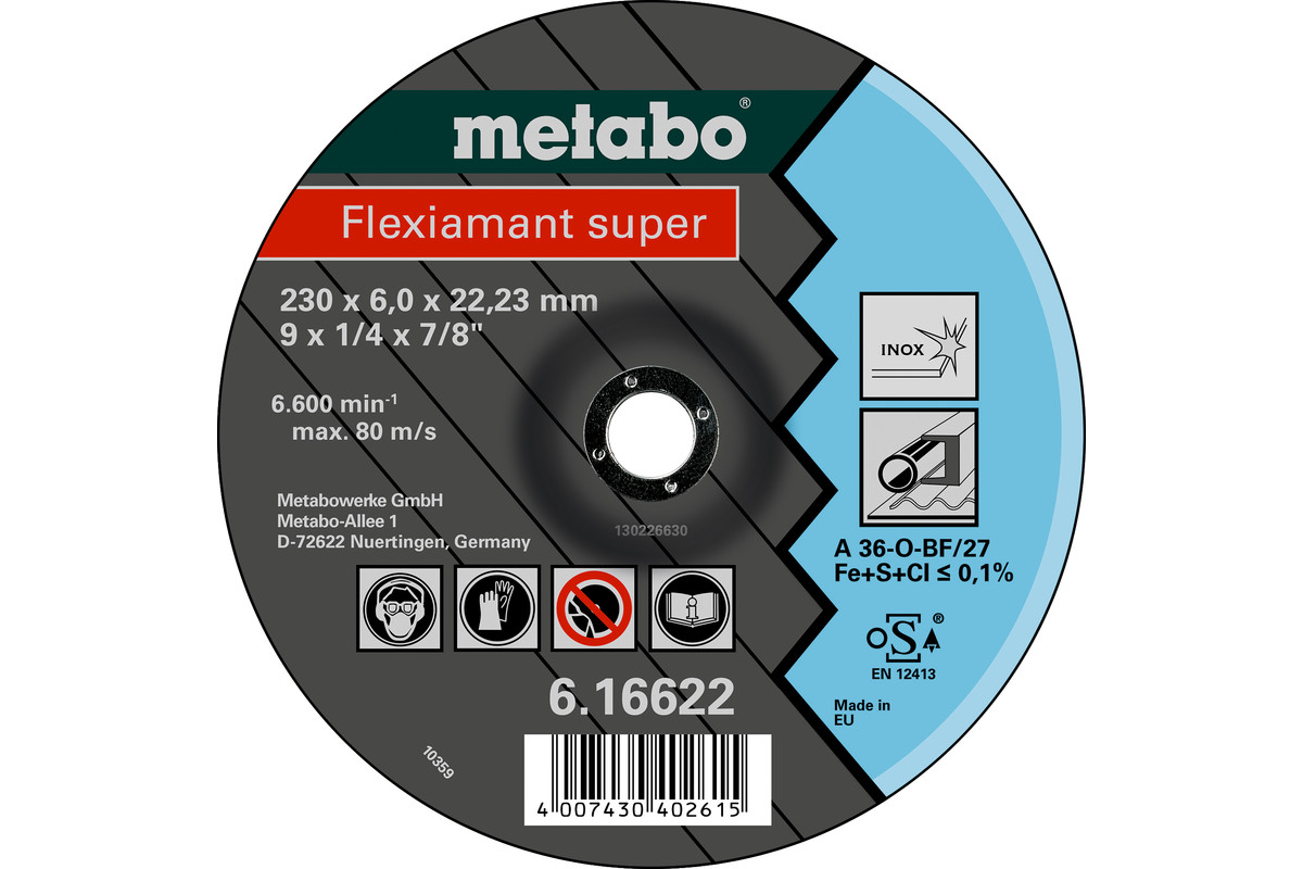 Metabo Flexiamant super 230x6,0x22,23 Inox, SF 27 616622000