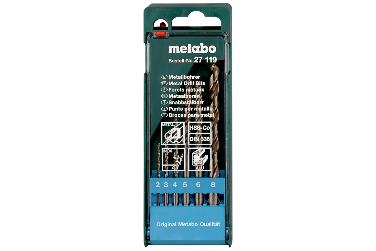 Metabo Kazeta s vrtákmi HSS-Co, 6-dielna 627119000