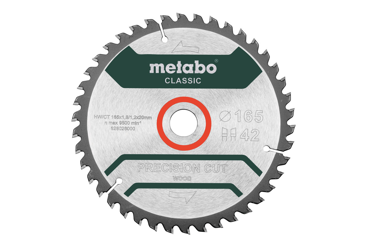 Metabo Pílový list „precision cut wood - classic“, 165x20 Z42 WZ 5° 628026000