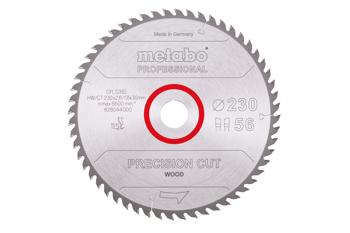 Metabo Pílový list „precision cut wood - professional“, 230x30, Z56 WZ 15° 62804