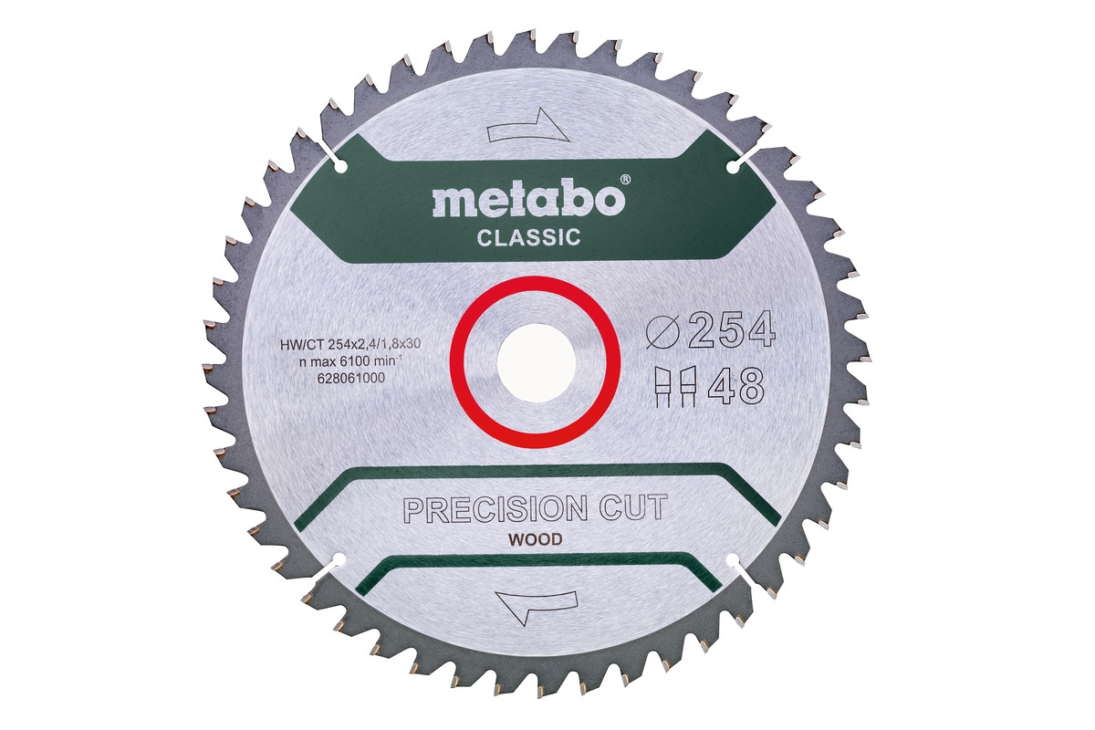 Metabo Pílový list „precision cut wood - classic“, 254x30 Z48 WZ 5°neg. 62806100