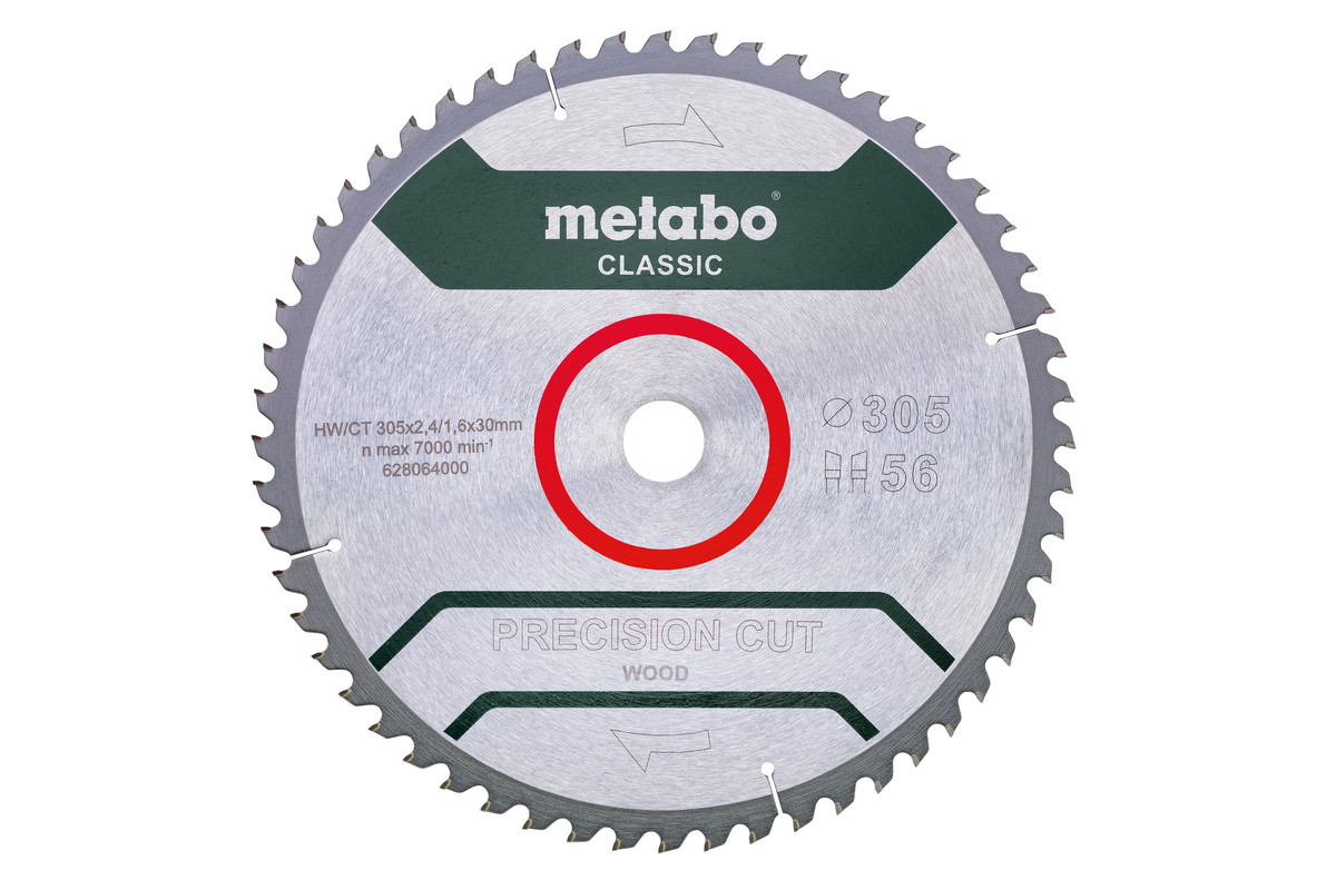Metabo Pílový list „precision cut wood - classic“, 305x30 Z56 WZ 5° neg 62806400