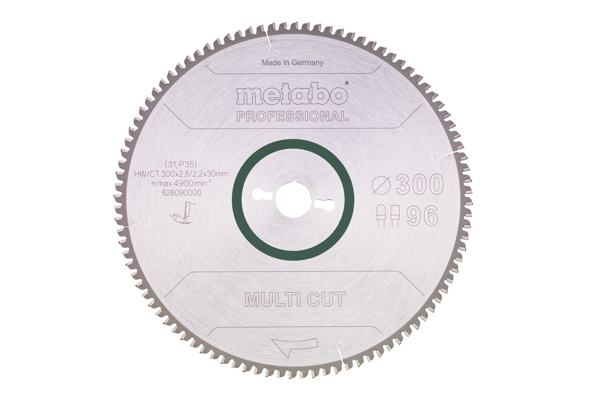 Metabo Pílový list „multi cut - professional“, 300x30 Z96 FZ/TZ, 6°neg. 62809000