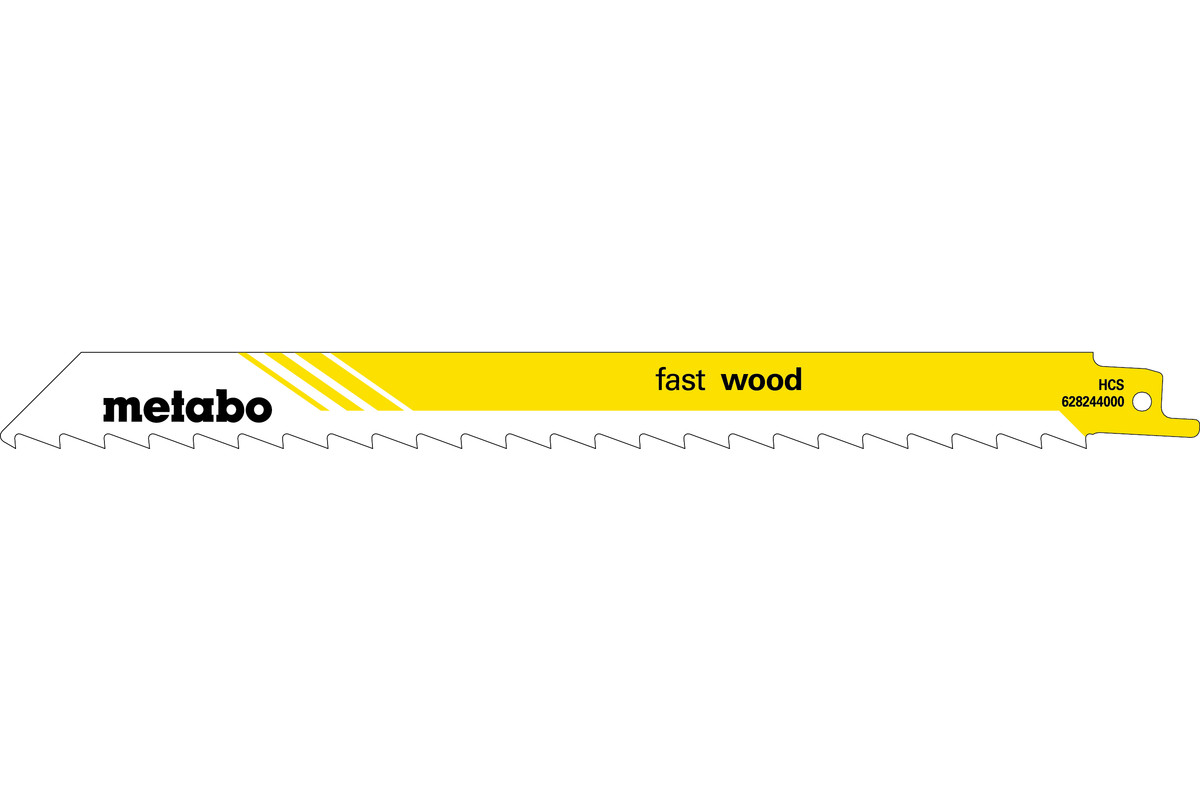 Metabo 5 pílových listov do šabľovej píly „fast wood“ 225 x 1,25 mm 628244000